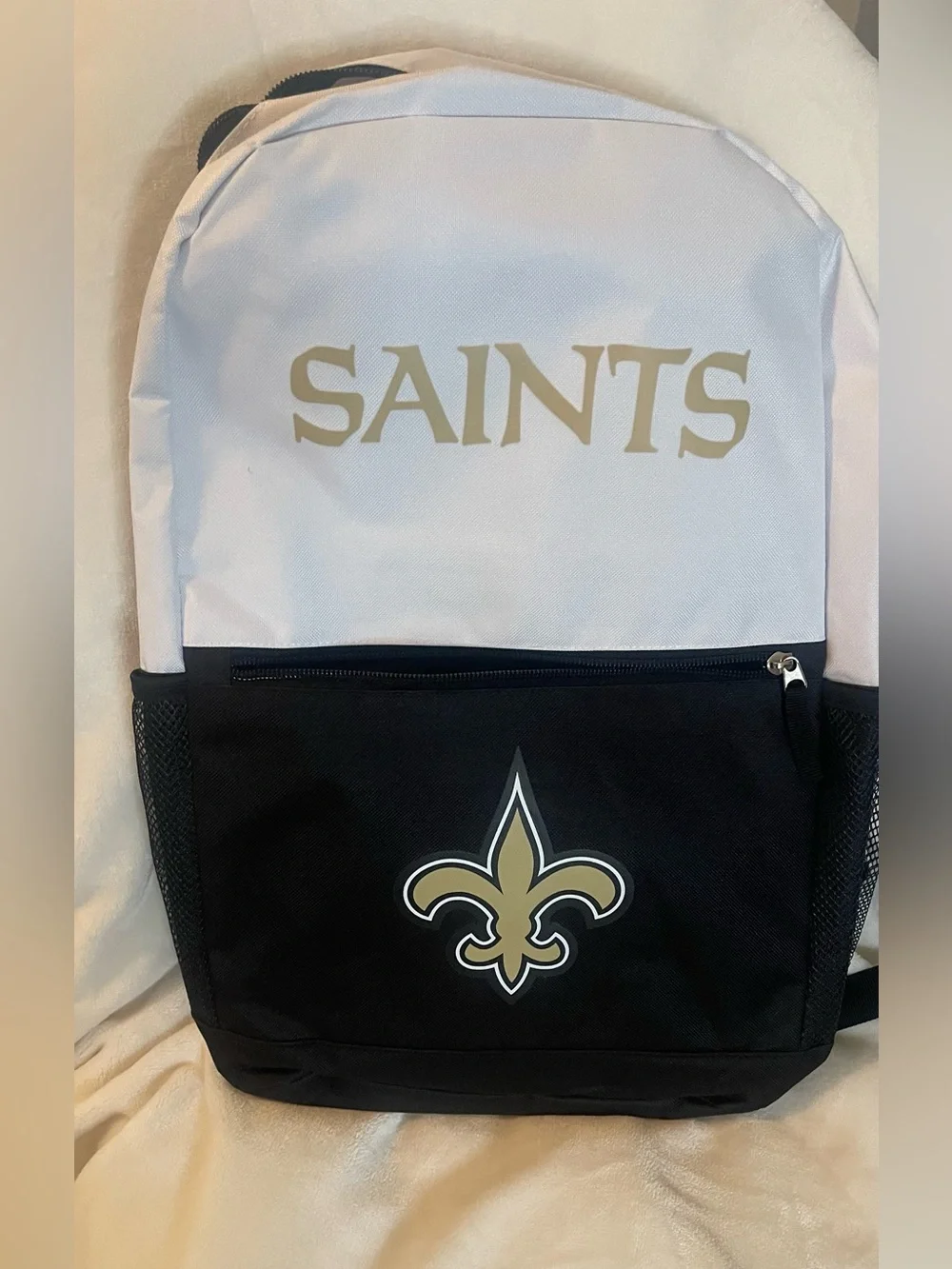 NWT- New Orleans Saints Two-Tone Backpack with Fleur-de-Lis